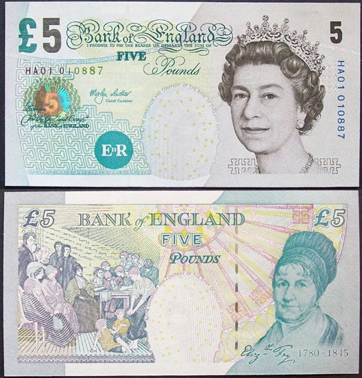 2002 Great Britain 5 Pounds (P.391a) Unc
